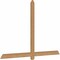 Ekena Millwork Eugene Smooth Timber Gable Bracket, Western Red Cedar, 72"W x 48"H x 1 1/2"D x 3 1/2"F, 16/12 Pitch GBW072X48X0204EUG00SWR - alternate 4